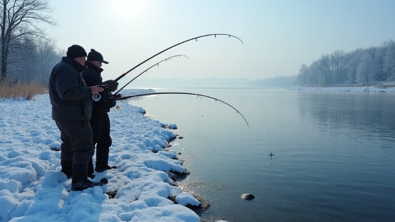 Winter bass fishing techniques for German anglers, Concept art for illustrative purpose, tags: winter-techniken fürs - Monok